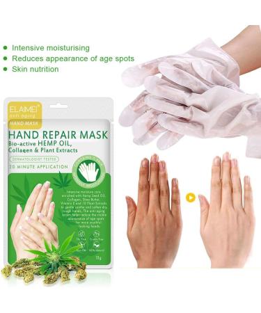 Hand Care Mask - 3 Pairs Moisture Gloves for Anti-Aging & Hydration | Dry Cracked Hands Treatment for Men & Women - International Shipping - Buy Online on SooperMarket.com