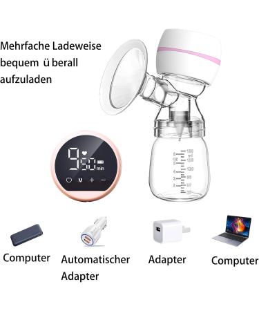 Portable Electric Milk Pump - Silent Single Pump 10 Fresh Bags 3 Modes 9 Intensity Levels LED Display - Buy Online on SooperMarket.com