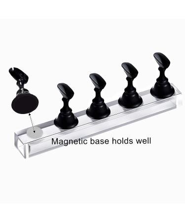 10Pcs Magnetic Nail Stand for Fake Acrylic Nails - Nail Display Practice Stands for Salon and Home DIY - Buy Online on SooperMarket.com