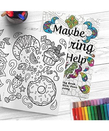 Color Cuss & Laugh Your Way to Less Stress: Swear Word Adult Coloring Book Set with 30 Markers - Fun & Relaxing Anxiety Relief - Buy Online on SooperMarket.com