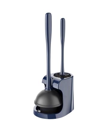 MR.SIGA Toilet Plunger and Bowl Brush Combo for Bathroom Cleaning, Navy