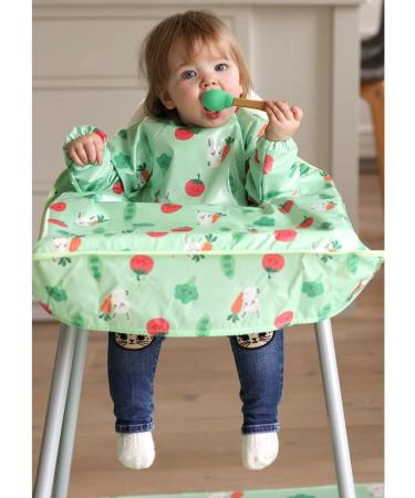 Bibetta Wipeezee Premium Waterproof Coverall Bib for Baby | Eco Friendly Durable Bib for Highchair Feeding | Bunny & Veg Design | 6m+ Boy/Girl - Buy Online on SooperMarket.com