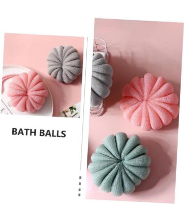 4pcs Pumpkin Bath Balls | Exfoliating Shower Sponges & Loofah Scrubber for Body Care - International Shipping Available - Buy Online on SooperMarket.com