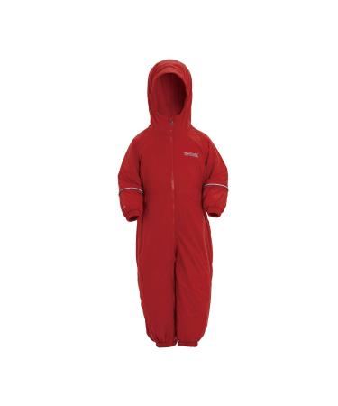 Regatta Kids Childrens Splosh III Waterproof Puddle Suit Red (Pepper) 12-18 Months