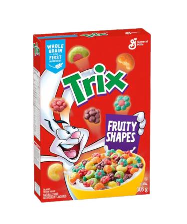 Trix Fruity Shapes Cereal 303g - Whole Grain Breakfast with Colorful Fruit Flavors and Fun Shapes Imported from Canada Kosher Certified (1)