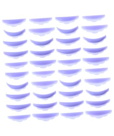 Gogogmee 20 Pairs Eyelash Perm Gaskets Purple Lash Lifting Shield Pads Eyelash Perming Shield Pads Eyelash Curler 4.5x1.4cm