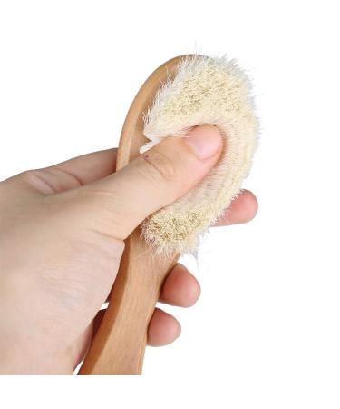 Soft Natural Goat Baby Hair Brush and Infant Head Massage Comb with Wooden Handle - Buy Online on SooperMarket.com