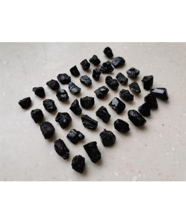 for 40pcs Lot Natural Black Tourmaline Rough Stone Rock Specimen60-70g s ningxiao - Buy Online on SooperMarket.com