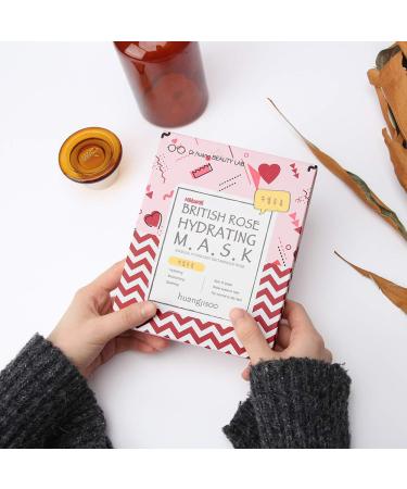 Huangjisoo British Rose Hydrating Beauty Mask - 1 Sheet (25ml) | Nourishing Skincare - Buy Online on SooperMarket.com