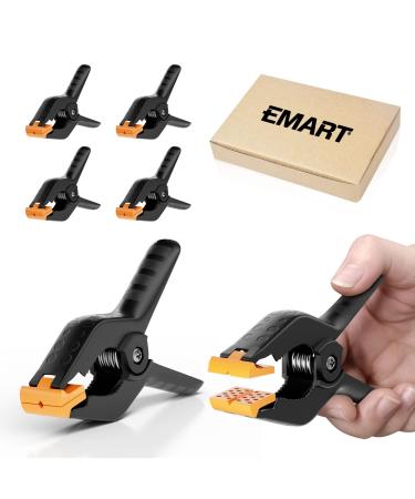 EMART Heavy Duty Muslin Spring Clamps, 4.5 inch Photo Booth Backdrop Clips for Photography Studio - 6 Pack 6 clamps