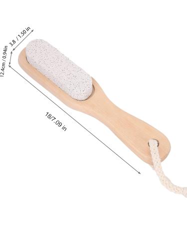 Foot file tote foot cuticle remover pedicure foot file skin callus pumice removal stone foot pedicure tool with wooden handle for pedicure and foot care - Buy Online on SooperMarket.com