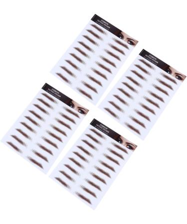 Baluue 8 Pcs Eyebrow Stickers Hair Like Eyebrows Authentic Eyebrows Fake Water Transfer Paper with Soy Ink 21x15cmx2pcs Brown 4x2pcs - Buy Online on SooperMarket.com