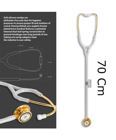 Royal Gold Stethoscope - Golden Chest Piece Latex-Free Tube Soft Sealing Ear Knobs for Nurses & Doctors - Buy Online on SooperMarket.com