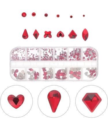 Minkissy 1 Box Nail Art Accessories Nail Metal Diy Accessories for Nail Nails Gems Nail Art Gems Crystal Nail Gems Metal Nail Jewelry Nail Crystals Nail Jewels Red Resin Boxed Shaped Drill - Buy Online on SooperMarket.com