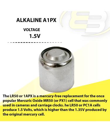 Exell A1PX Battery - Replaces Mallory BMR50 EPX1 H-P MR50 RM-1N RM1 | International Shipping Available - Buy Online on SooperMarket.com