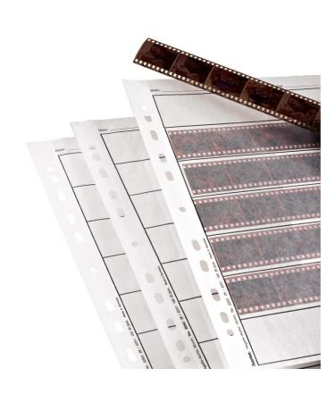 Hama 2250 Negative File Storage Sleeves, Each Holding 7 Strips of 6 (24 x 36 mm) Frames, Glassine (Pack of 25)