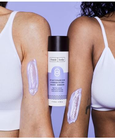 frank body Niacinamide Correcting Body Serum | Vegan Anti-Aging Moisturizer | Tackles Uneven Skin with Superfood Berry & Green Tea | 4.43 fl oz - Buy Online on SooperMarket.com
