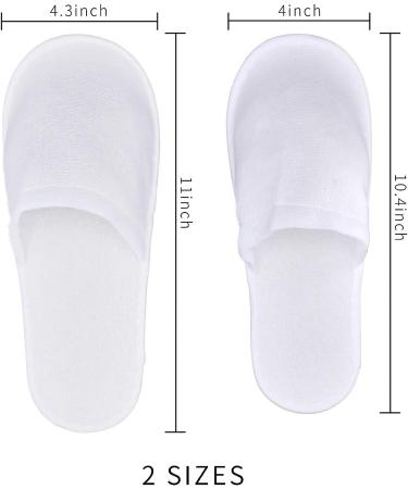 KRISMYA 24 Pairs Spa Slippers - Non-Slip Disposable Closed Toe Slippers for Men and Women | Ideal for Hotel, Home, Guest Use - White - Buy Online on SooperMarket.com