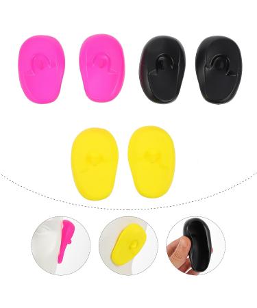 KALLORY 3pcs Waterproof Ear Shower Caps - Colorful Ear Covers for Shower 7.7X5.5X2CM - Buy Online on SooperMarket.com