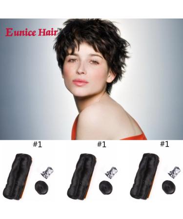 28pcs Set Human Hair Extensions with Closure - 100% Natural Weave (#1) for International Shipping - Buy Online on SooperMarket.com