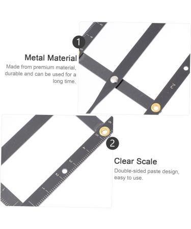 Mikinona Eyebrow Scale Mini Tools Makeup Tools Eyebrow Stencil Eyebrow Positioning Tool Balance Caliper Miss 1 count (Pack of 1) Black - Buy Online on SooperMarket.com