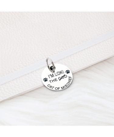 ENSIANTH Pet Collar Tags Cat of Mischief Gift Cat ID Tags Cat Owner Gift Pet ID Tags Cat Lady Gift (Cat of Mischief) - Buy Online on SooperMarket.com