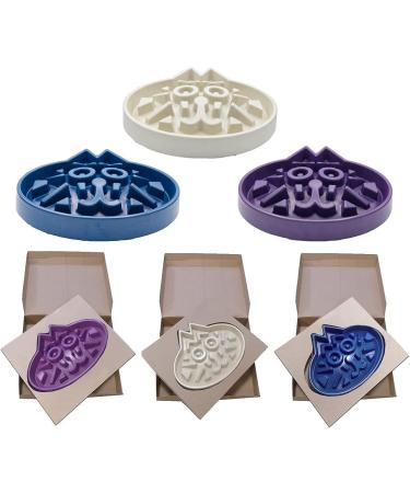 Veterinarian-Designed Large Purple Cat Puzzle Feeder Bowl for Enrichment and Activity - Buy Online on SooperMarket.com