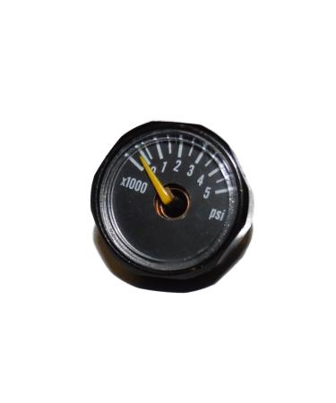 Captain O-Ring 5000 PSI Gauge for Paintball Air Tank (5k Gauge Black, Compatible with 3k and 4.5k Tanks)