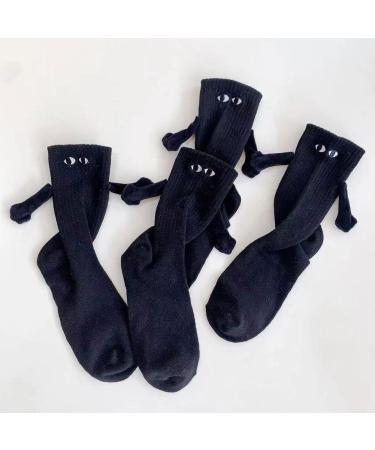 Magnetic Suction 3D Doll Couple Socks - Cute Novelty Socks for Couples - White, 1 Pair - Buy Online on SooperMarket.com