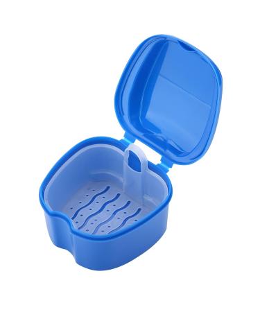 Denture Box for Artificial Teeth | Storage Box with Filter Sieve - Dark Blue | Ideal for Denture Care & Dental Devices - Buy Online on SooperMarket.com