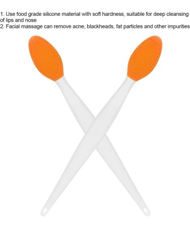 Silicone Nose & Lip Exfoliating Brush for Deep Cleaning and Blackhead Removal - Orange - Buy Online on SooperMarket.com