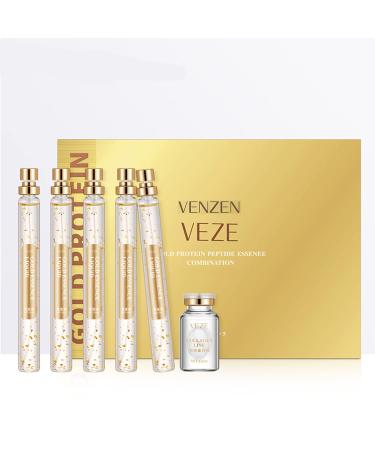 VENZEN Gold Protein Peptide Essence Serum Combination Skin Improve Moisturizing 5x15ml