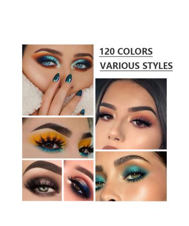 120 Colors Glitter Eyeshadow Palette - Long Lasting Waterproof & Highly Pigmented - All-in-One Makeup Kit & Holiday Gift Set for Women & Girls - Buy Online on SooperMarket.com