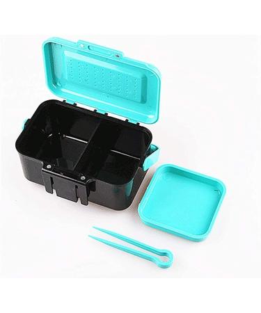 Toasis Fishing Live Bait Box Worm Storage Container Plastic Case with Tweezer Blue-2pcs - Convenient Fishing Bait Organizer - Buy Online on SooperMarket.com