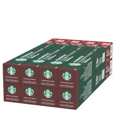 Starbucks Italian Style Roast by Nespresso dark roasting coffee capsules 8 x 10 (80 capsules) 1 piece (1 -pack) Italian style roast single