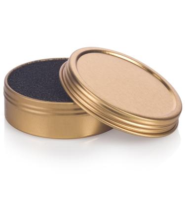 Makeup Cosmetic Brush Cleaner Sponge for Eyeshadow Blush Foundation Powder Color Removal Quick Switch - 2 oz Gold Screwtop Tin Perfect for Travel Makeup Bag Gym