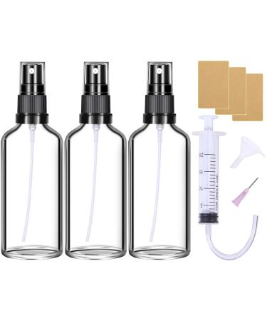 Spray bottle of glass small 3 pieces 100ml transparent spray bottle empty perfume atmosphere bottles spray bottles for filling.