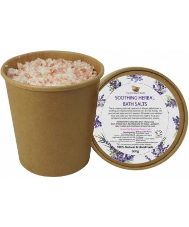 Soothing Herbal Bath Salt - 100% Natural & Handmade - 500g Kraft Paper Tin for Relaxation & Wellness - Buy Online on SooperMarket.com