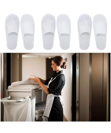 24 Pairs Cotton Velvet Closed Toe Spa Slippers - Disposable, Fit for US Men Size 10 and Women Size 11 - Perfect for Hotels, Homes, and Guests - Buy Online on SooperMarket.com