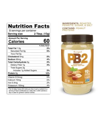 Peanut Butter Lover's Delight: PB2 Powdered Peanut Butter 1lb Jar (2-pack) - Buy Online on SooperMarket.com