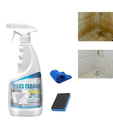 Tile Grout Cleaner Sprayer Ceramic Floor Tile Cleaner Multifunction Bathroom Descaler Cleaner Grout & Tile Clean Heavy Duty Cleaning Spray Stubborn Stains Cleaner for Kitchen and Bathroom (1pcs)