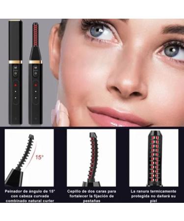 Heated Eyelash Curlers Portable Heated Lash Curler 10S Fast Heating 3 Gear Long Lasting USB Rechargeable Safe Electric Lash Curler - Buy Online on SooperMarket.com