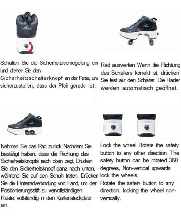 CHSSIH Roller Skates for Women Shoes with Wheels for Girls Kick Rollers Shoes Retractable for Boys  Adult Parkour Quad Roller Shoes Inline Skates Children'sOutdoor Skates A 4 - Buy Online on SooperMarket.com