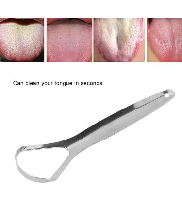 Stainless Steel Adult Tongue Scraper Set - Portable Reusable Fresh Breath Cleaner (2pcs, S) - Buy Online on SooperMarket.com