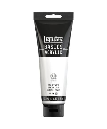 Liquitex BASICS Acrylic Paint  250ml Tube  Titanium White  8.45 Fl Oz (Pack of 1) 8.5-oz Tube Titanium White