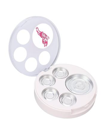 Empty Eyeshadow Makeup Palette 5pcs Round Metal Pans DIY Makeup Palette Eye Shadow Container for Blush Brow Powder