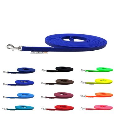 Drag line biothane dog leash small dogs 9mm 3m / 10m / 15m dog leash Bothane (1.30m without hand loop blue) 1.30m without hand loop blue