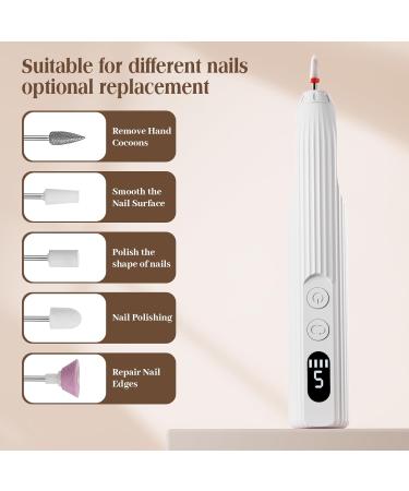 Aedcbaide Electric Nail File 3 in 1 Nail Drill Nail Files for Acrylic and Gel Nails 18000 RPM Adjustable Speed Electric Nail Drill Built-in Nail Lamp for Manicure & Pedicure Tools & Accessories - Buy Online on SooperMarket.com