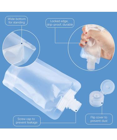 15pcs Travel Size Refillable Squeeze Pouch Set - TSA Approved for Toiletries - Leakproof Cosmetic Containers - 30ml/50ml/100ml - Buy Online on SooperMarket.com