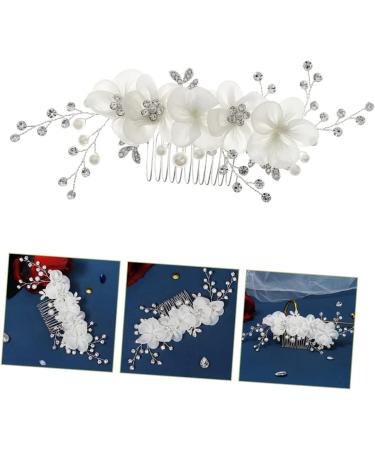 Mikinona Flower Side Hair Comb Girls Hair Accessory Rhinestone Headpiece Hair Jewels for Women Rhinestone Hair Comb Wedding Hair Comb Rhinestones Wedding Dress Bride Hair Piece - Buy Online on SooperMarket.com